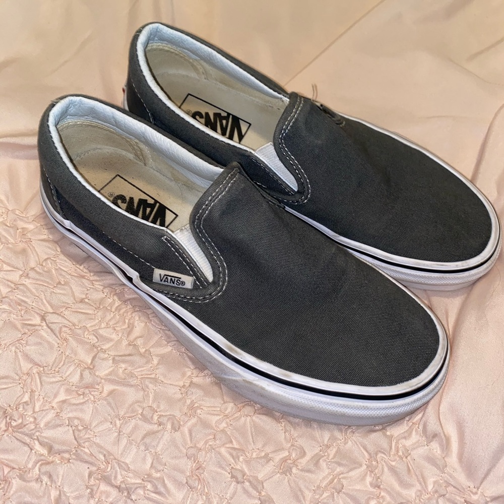 Grey slip on vans